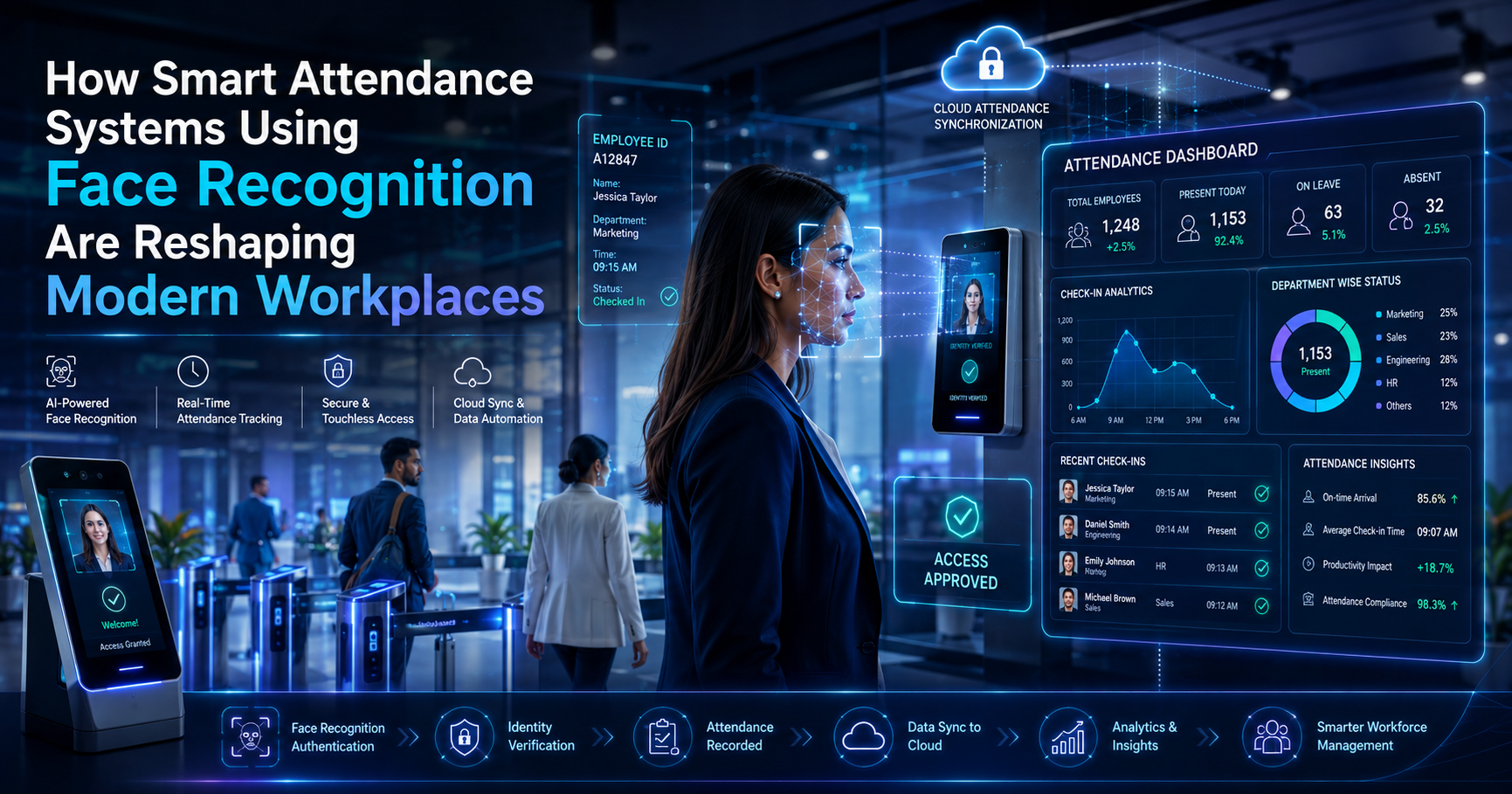 How Smart Attendance Systems Using Face Recognition Are Reshaping Modern Workplaces
