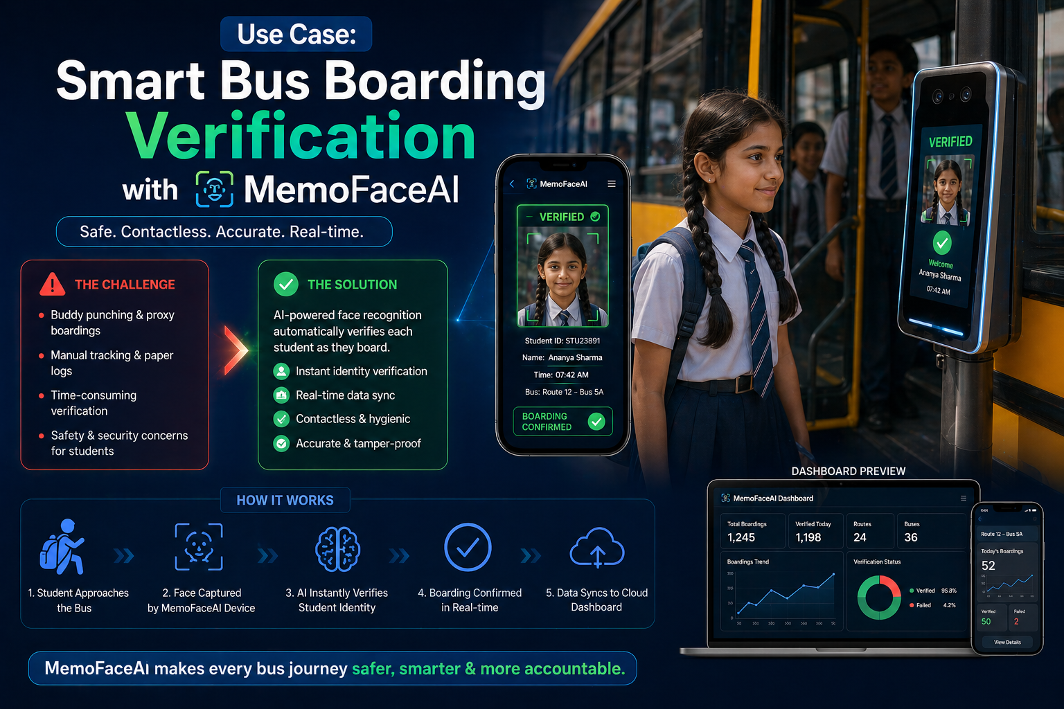 Use Case: Smart Bus Boarding Verification with MemoFaceAI