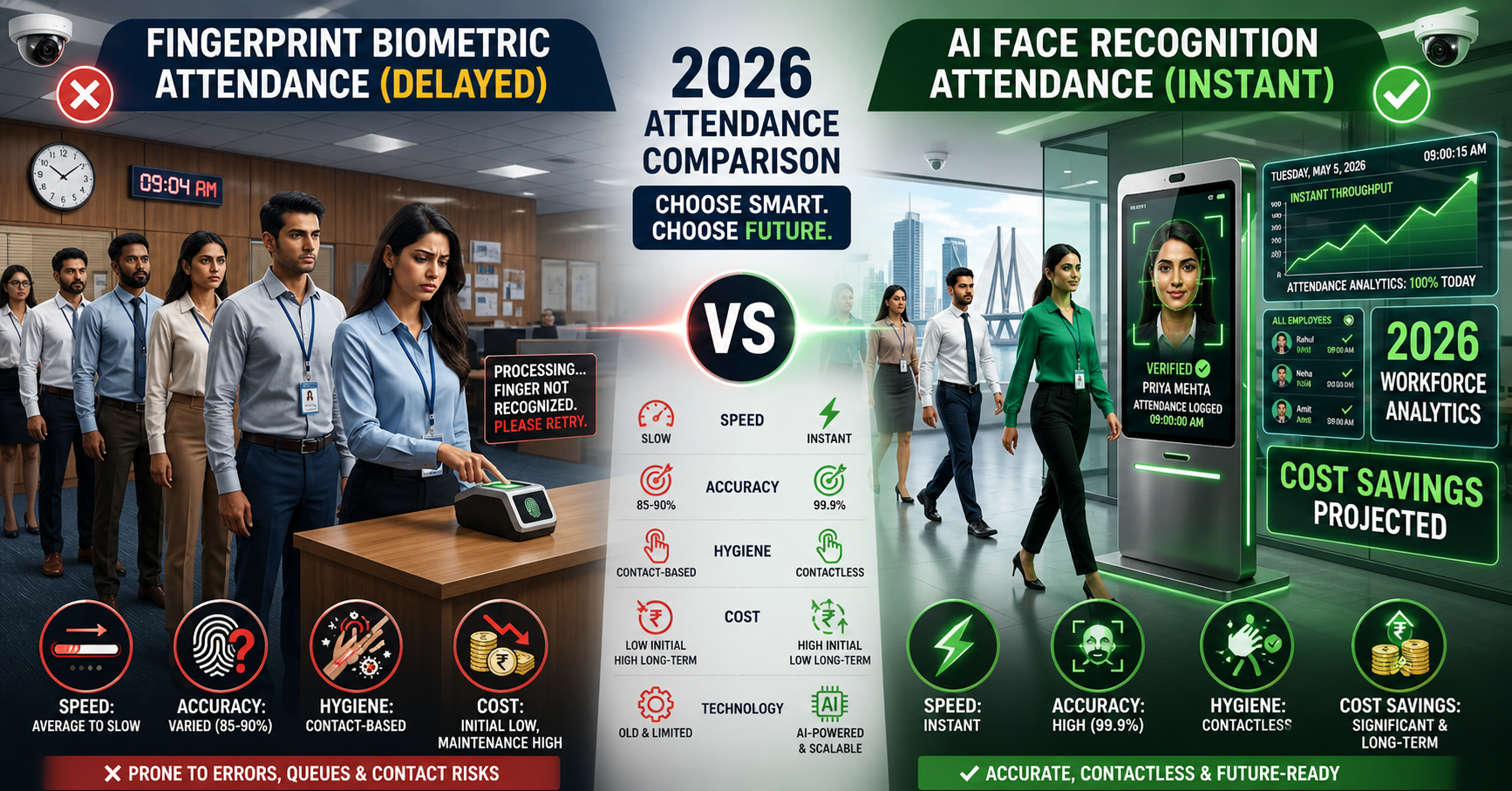 Face Recognition Attendance System vs Biometric: Which Is Better in 2026
