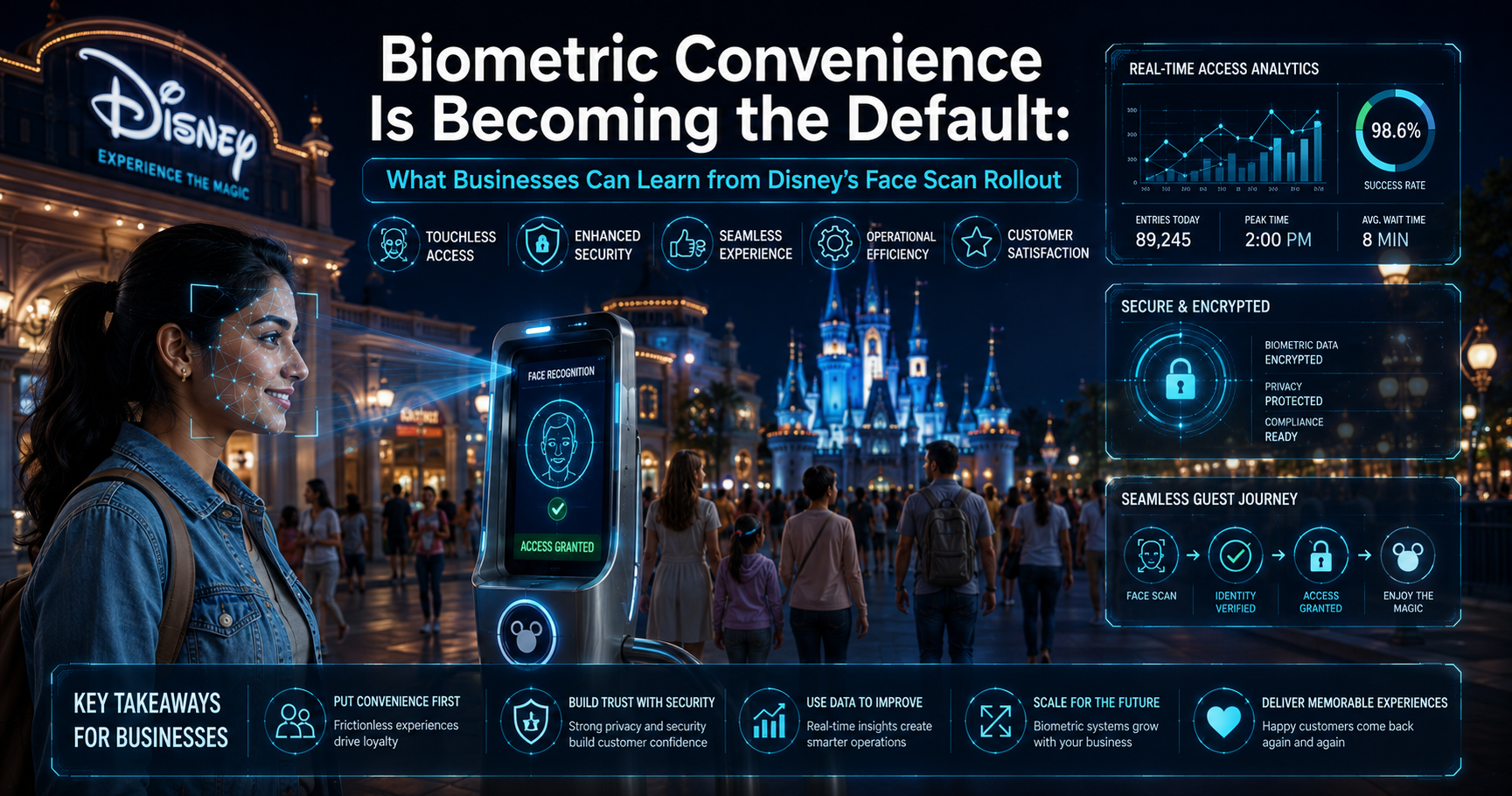 Biometric Convenience Is Becoming the Default: What Businesses Can Learn from Disney’s Face Scan Rollout