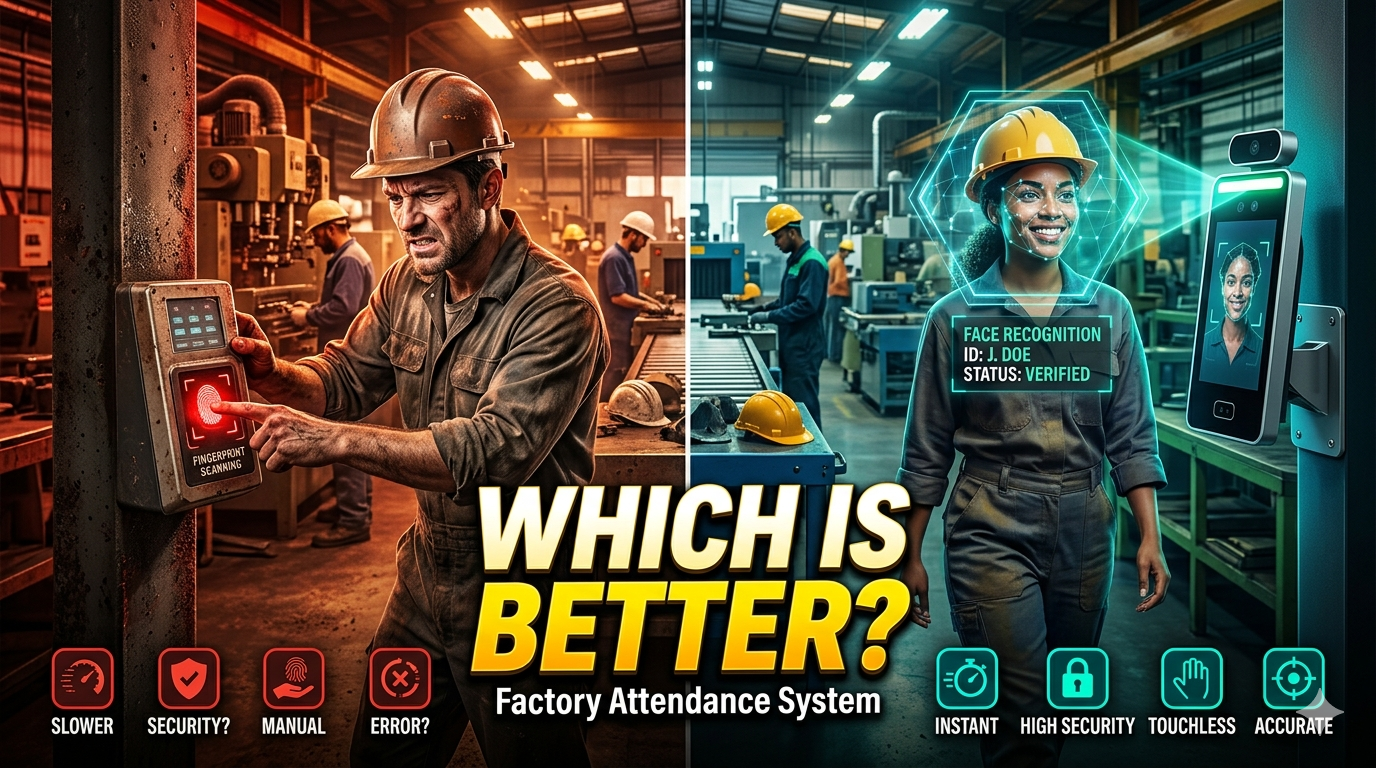 Fingerprint vs Face Recognition for Factory Attendance: Which is Better?