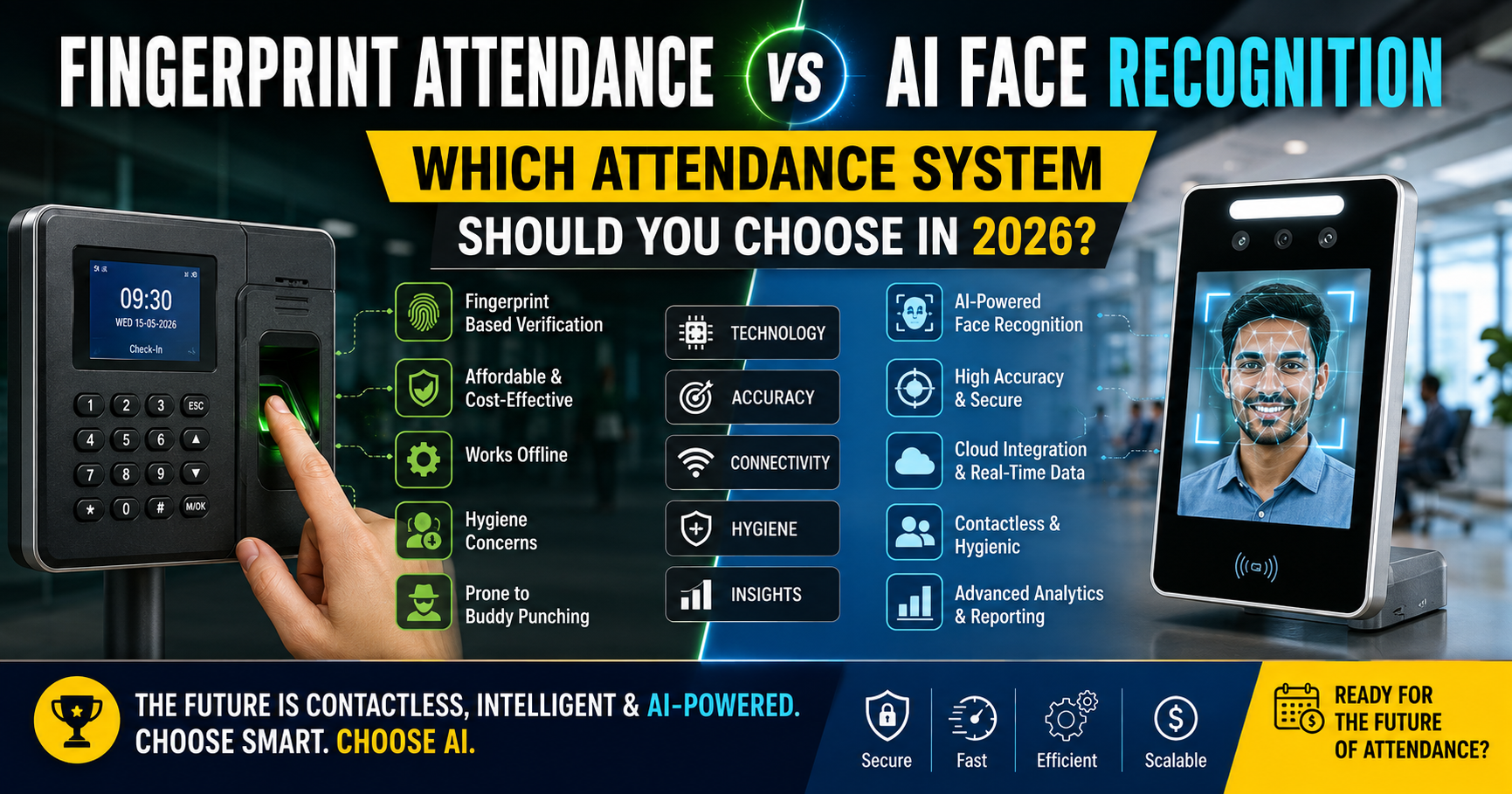 Fingerprint Attendance vs AI Face Recognition: Which Attendance System Should You Choose in 2026?