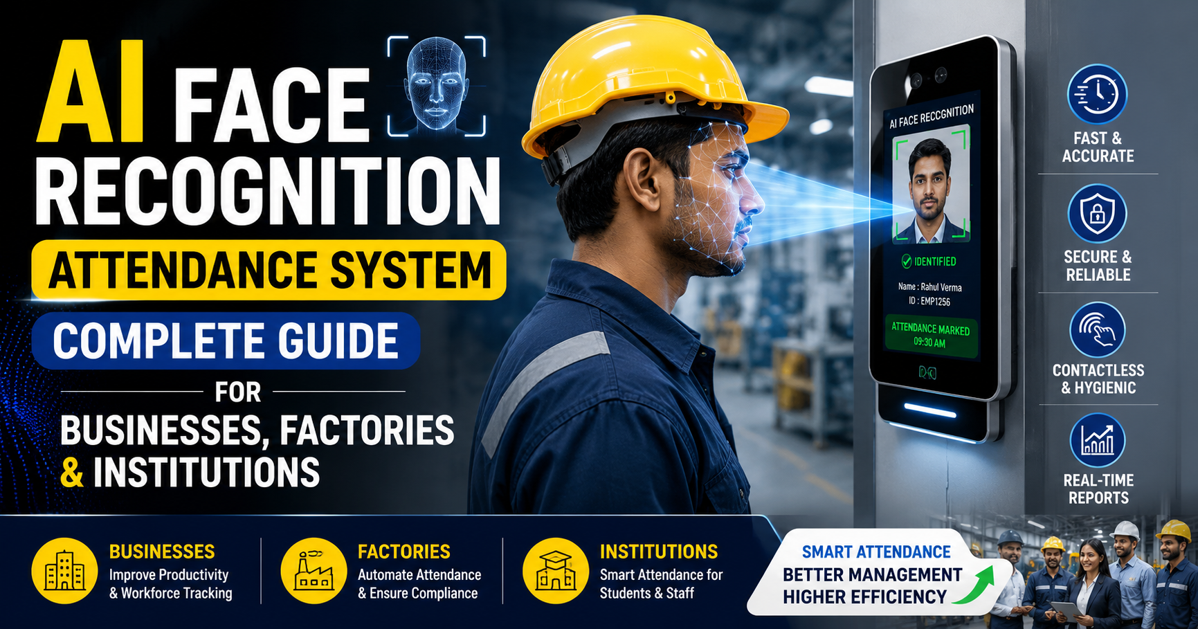 AI Face Recognition Attendance System: Complete Guide for Businesses, Factories & Institutions